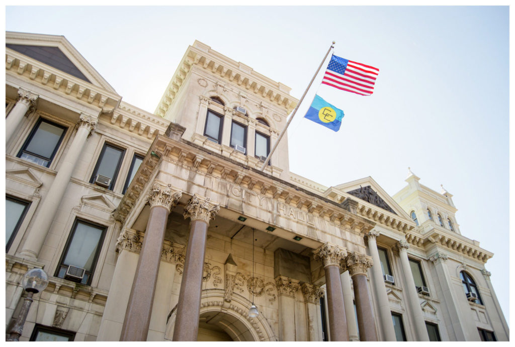 Jersey City Courthouse City Hall Wedding // Laura + Jasmin Lin Pernille