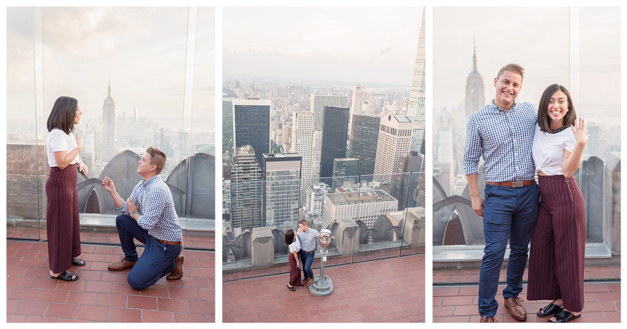 top of the rock proposal at rockefeller center nyc photographer