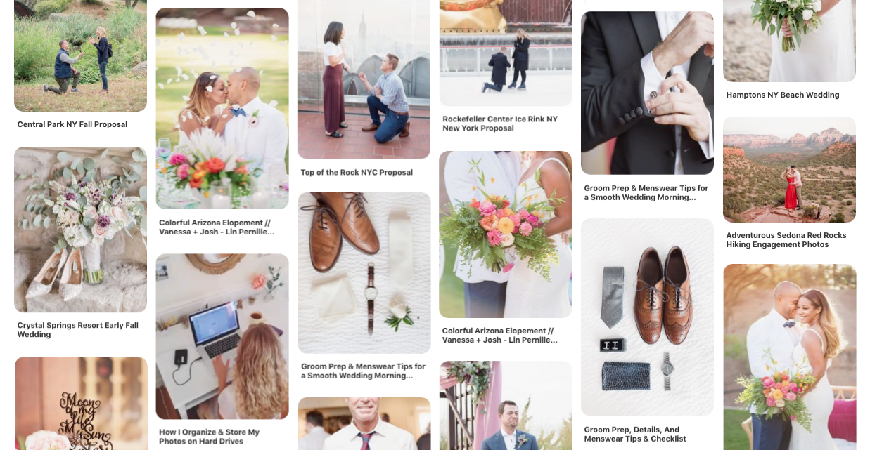 a photographer's perspective on shot lists and pinterest for wedding planning