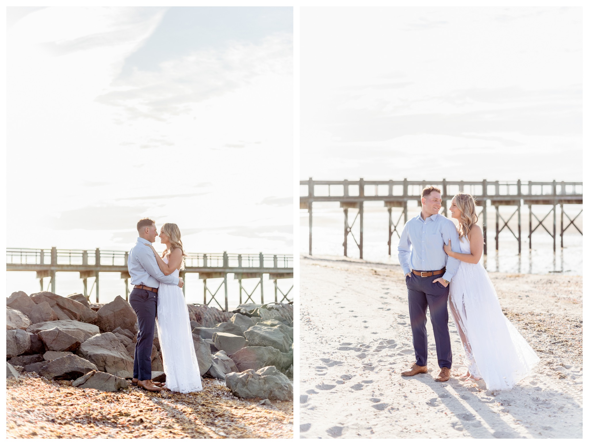 walnut beach engagement session in milford ct at silver sands beach