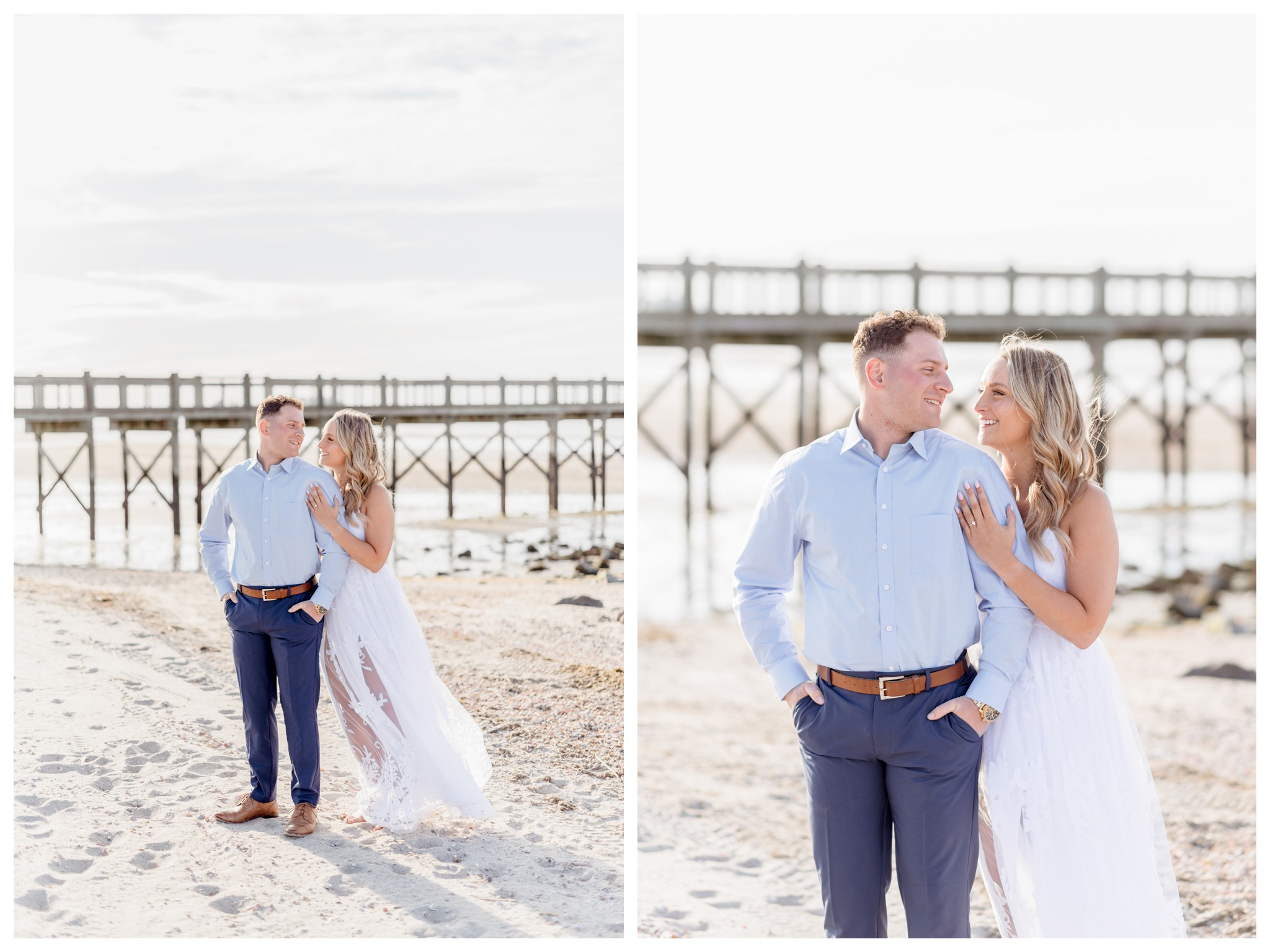 walnut beach engagement session in milford ct at silver sands beach