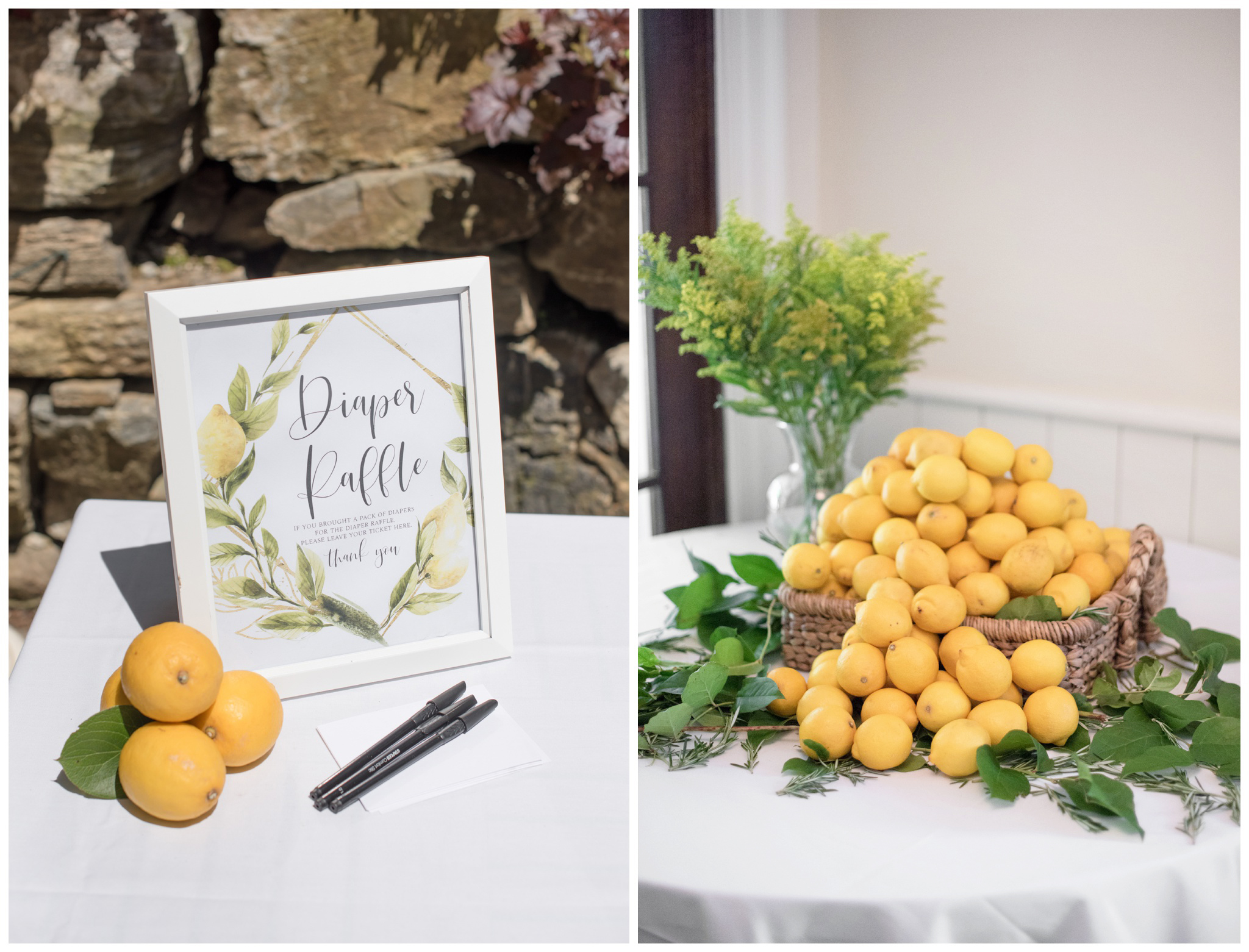 lemon themed tuscan baby shower at bedford post inn in westchester ny