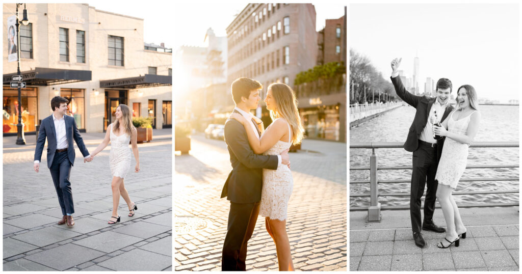 meatpacking district sunset engagement photos on the west side nyc