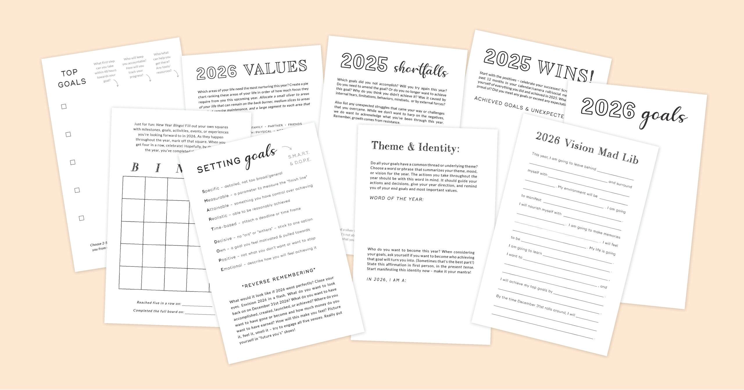 Free 2026 Goal Setting Worksheets! - Lin Pernille